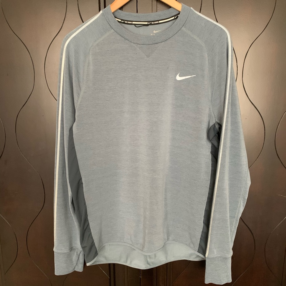 Nike Dri-fit Pullover Crewneck in Slate Blue